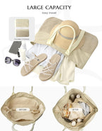 Large Beach Tote Bag with Zipper-Travel Tote Bag - Image 2