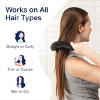 Crave Naturals Glide Thru Detangling Brush, Detangler Brush for Curly, Straight, Wet and Dry Hair Comb for Adults and Kids, Hair Accessories for Women, Black (Pack of 2)