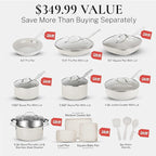 Granitestone 20 Pc Ceramic Cookware Set Nonstick, Complete Pots and Pans Set - Image 2