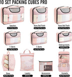 Veken 10 Set Packing Cubes for Travel Essential, Suitcase Organizer Bags in 4 - Image 2