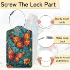 3 Pack Vintage Butterfly Wildflower Luggage Tags - Image 2