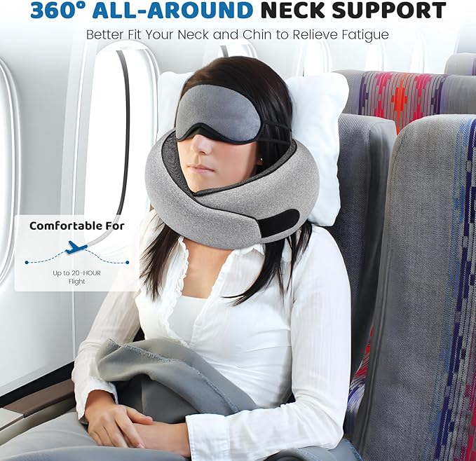 Neck Pillow Airplane, 100% Pure Memory FoamTravel Neck Pillow Travel Neck - Image 4