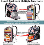 HILUSEN Lunch Cooler Backpack for Women, Extra Large 17 inch Travel Laptop - Image 3