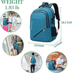 FENGDONG 17.3 inch Large Laptop Backpack Durable Waterproof Travel College - Image 2