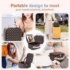 Travel Makeup Bag With 360° rotating LED Mirror, Waterproof cosmetic organizer - Image 9