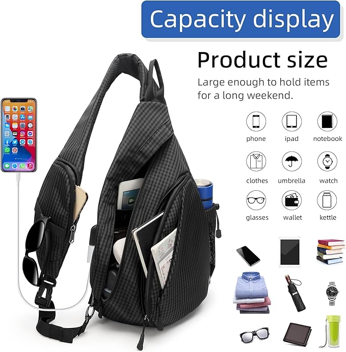Water-Proof Sling bag/Crossbody Backpack/Shoulder Bag - Image 3