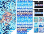 2 Pack Microfiber Lightweight Beach Towel Sand Free Quick Dry Absorbent Thin by WIDDONEN