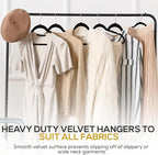 50 Pack New Premium Quality Velvet Hangers Ultra Thin Non Slip Adult Felt Space - Image 7