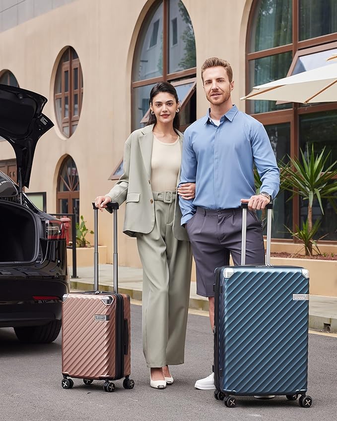 LUGGEX Luggage with Spinner Wheels, Polycarbonate Expandable Hard Shell Suitcase - Image 2