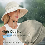 Sun Hats for Women Men UV Protection Wide Brim Bucket Hat - Image 3