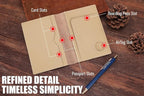 STAR VISTA Albatross Leather Travel Passport Holder, Minimalist Design - Image 4