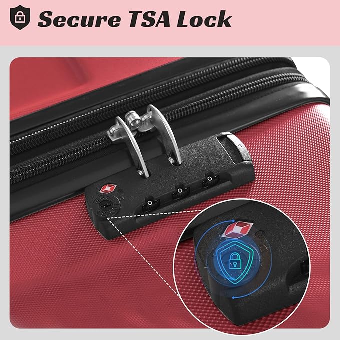 Merax 28 Inch Checked-Large Luggage - Image 5