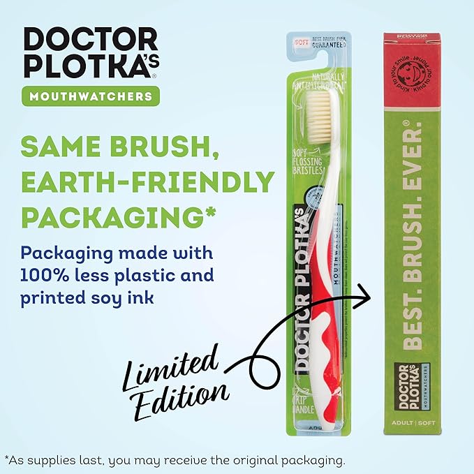 MOUTHWATCHERS Soft Flossing Toothbrushes, Value Pack of 4, Manual Toothbrush - Image 7