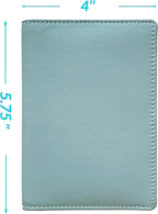 Personalized Monogrammed Chambray Leather RFID Passport Wallet - Image 4