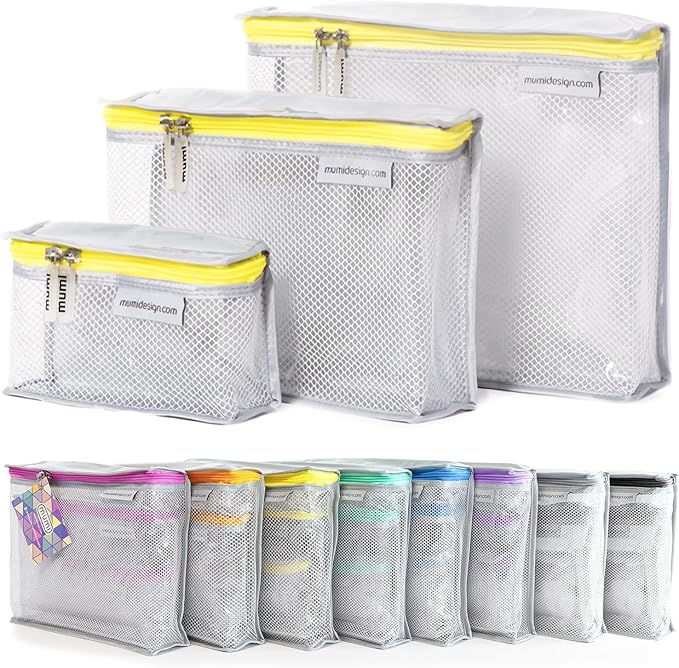 MUMI Travel Toiletry Bag Set of 3 – Clear TSA Approved Toiletry Bags by MUMI