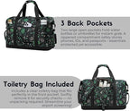 SUNNY BIRD Duffel with Utility Pouch, 40L Weekender Overnight Bag with Shoe - Image 5