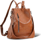 Women Backpack Purse PU Leather Anti-theft Casual Shoulder Bag Fashion Ladies - Image 3