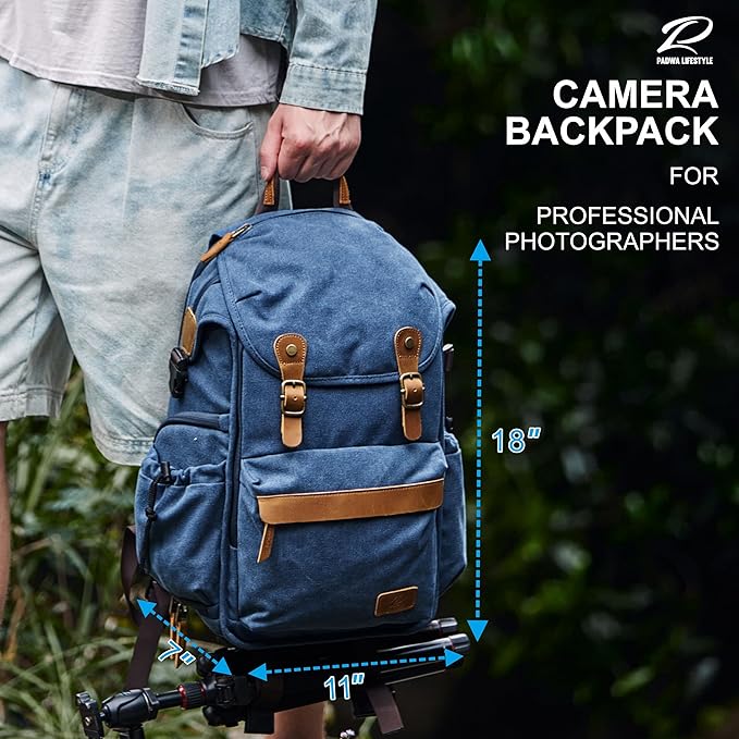 Padwa Lifestyle Blue Camera Backpack - Image 6