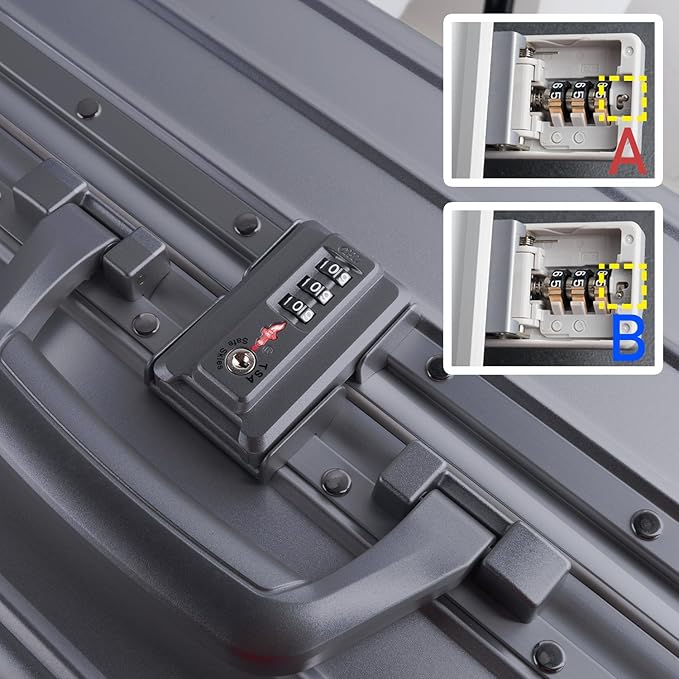TRAVELKING All Aluminum Luggage Zipperless Hard Shell Luggage Case - Image 2