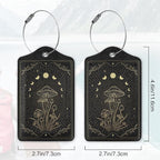 Zodiac Moon Phase Luggage Tag for Suitcase, Mushroom Luggage Tag - Image 2