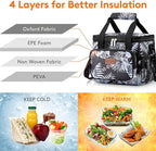 Lifewit Medium Lunch Bag Insulated Lunch Box Soft Cooler Cooling Tote - Image 2