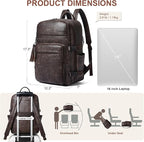 Shrrie Laptop Backpack for Women, Vegan Leather Backpack Work Computer - Image 5