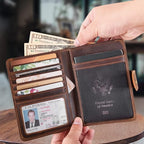 Polare Luxury RFID Blocking Leather Passport Holder Travel Wallet - Image 5