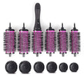 Round Brush for Blow Out - Round Hair Brush Set with Detachable Barrels Styling Tool, Roller with 6 Barrels 1 Handle, 3 Different Hair rollers to Create Your Hairstyle