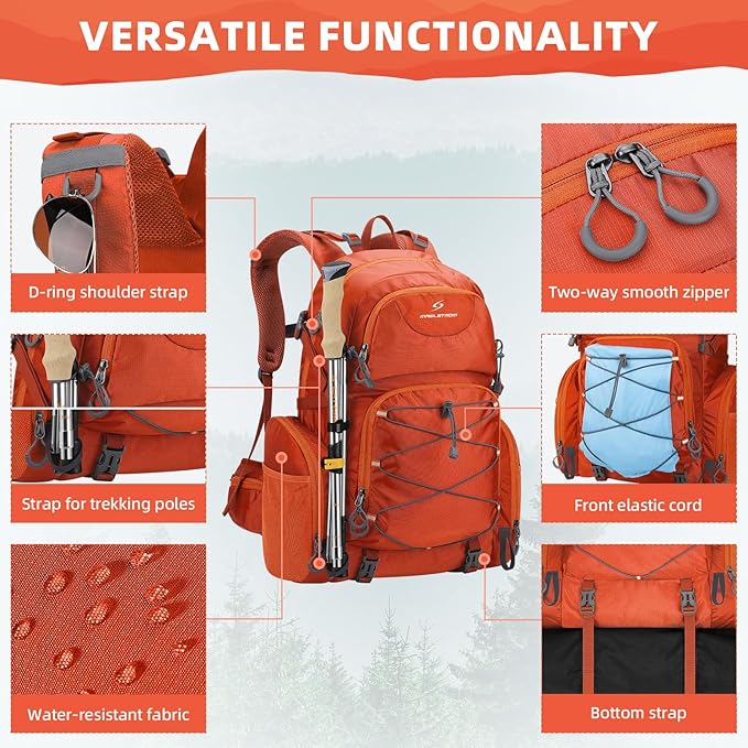 Maelstrom Hiking Backpack, 40L Waterproof Camping Daypack - Image 3