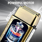 Electric Shavers for Men,3-Speeds Electric Razor,Head Shavers for Bald Men,Double Foil Beard Trimmer,Barber Supplies Waterproof Shaver, Gifts (Bronze-1)