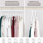 MORALVE Space Saving Hangers for Closet – 4 Pack European Beechwood 6-Tier - Image 4
