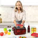 opux Lunch Bag Women Insulated, Adult Lunch Box Cooler, Lunch Box - Image 4