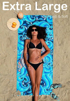 4 Pack Microfiber Lightweight Beach Towel Sand Free Quick Dry Absorbent Thin - Image 3