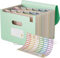 Accordion File Organizer, 12 Pockets Wheat Straw Expanding File Folder by EcoStash