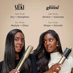 Shark Glam Hot Tool Air Styling Drying System, with Silki Straightener & Glossi Glosser, for Drying, Curling, Straightening & Glossing with Diffuser, Starlight Dream, HD6042SPL