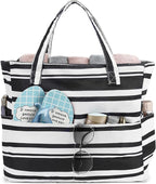 LEDAOU Large Beach Tote Bag Women Waterproof Sandproof Zipper Beach Tote Bag by LEDAOU
