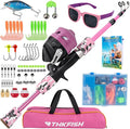 Kids Fishing Pole Set, Telescopic Fishing Rod Reel Combo Kids Starter Kit by THKFISH