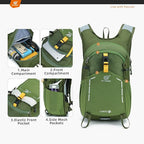 SKYSPER Small Hiking Backpack - 15L Travel Daypack Lightweight Bag Water - Image 3