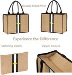 Large Beach Bag Jute Woven Tote - Image 2