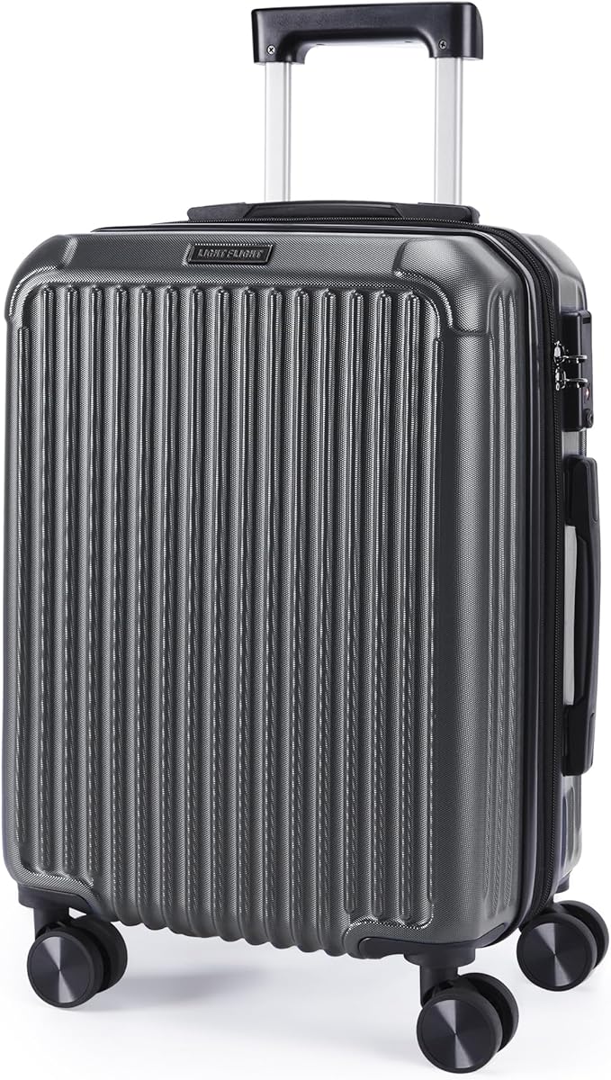 LIGHT FLIGHT Carry On Luggage 22x14x9 Airline Approved, Durable Hard Shell by LIGHTFLIGHT