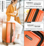 Hard Shell Luggage Sets with Spinner Wheels 4 Piece, Expandable Large Suitcases - Image 2