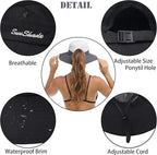 Womens Summer Sun Hat Beach Hat Wide Brim Outdoor UV Protection Hat Foldable - Image 3