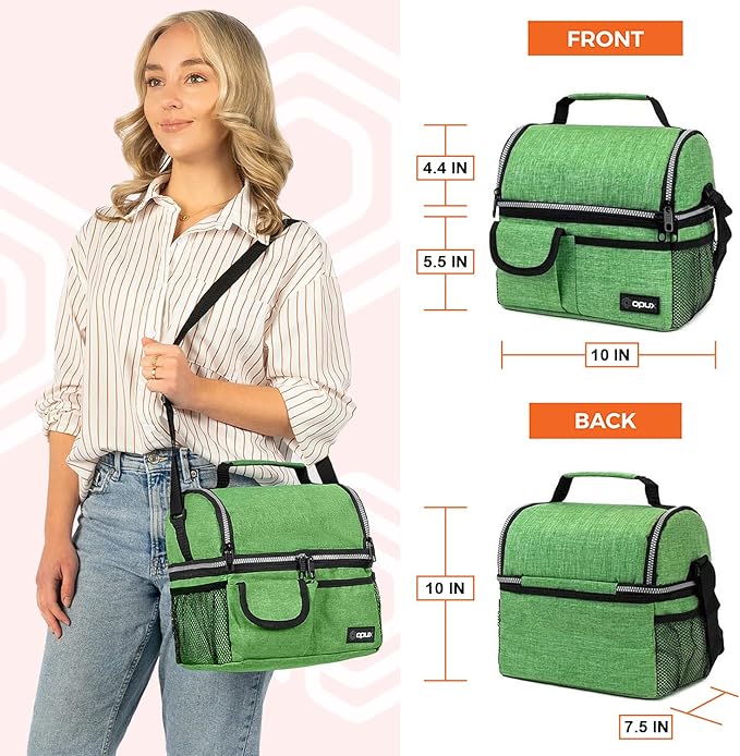 opux Lunch Box for Men, Adult Lunch Box Cooler, Insulated Lunch Bag Women - Image 3