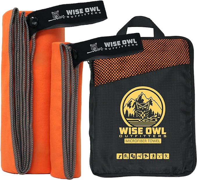 Wise Owl Outfitters Microfiber Camping Towel by WiseOwlOutfitters