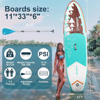 FBSPORT 11' Premium Stand Up Paddle Board, Yoga Board - Image 2