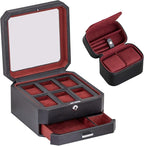 ROTHWELL Gift Set 6 Slot Leather Watch Box and 2 Watch Travel Case by RothwellSanFrancisco
