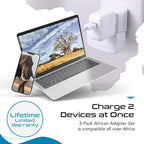 Ceptics African Travel Adapter Set 2 in 1 USA to Africa, S. Africa, Uganda - Image 4