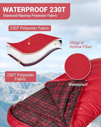 KingCamp Sleeping Bag for Adults, Cold Weather & Warm Extra Wide Big & Tall XL - Image 3