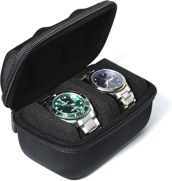 2 slot Hard Watch Travel Case, Watch Roll Case Storage and Organizer - Image 7