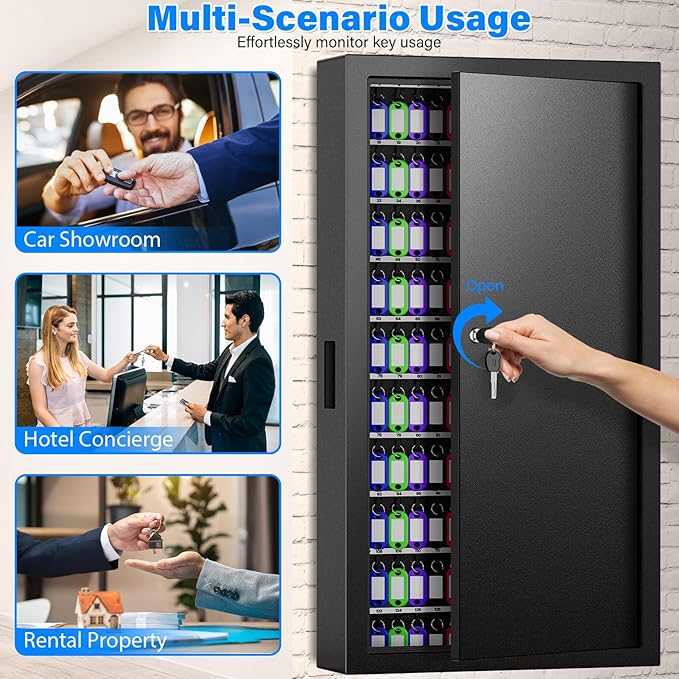 250 Keys Key Lock Box Wall Mount - Image 9